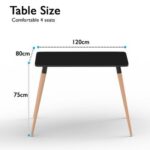 Cenare 120 X 80 Modern Dining Table - Black