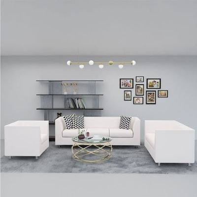 Mahmayi 679 White Double Seater PU Leather Sofa - Modern Design Comfortable Living Room Furniture (2-Seater, White) - Image 3