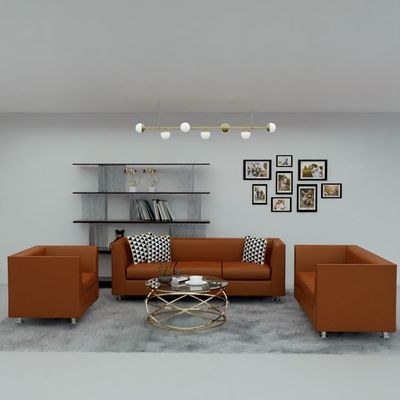 Mahmayi 679 Brown PU Single Seater Sofa - Modern Design, Stylish Furniture for Living Room, Comfortable Seat, Durable Upholstery (1-Seater Sofa, Brown) - Image 5