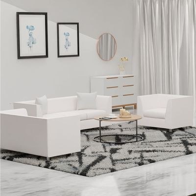 Mahmayi 679 White PU Single Seater Sofa - Modern Design, Stylish Furniture for Living Room, Comfortable Seat, Durable Upholstery (1-Seater Sofa, White) - Image 4