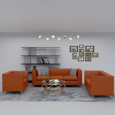 Mahmayi 679 Dark Brown PU Three Seater Sofa - Comfortable Living Room Furniture with Stylish Design (3-Seater, Dark Brown) - Image 5