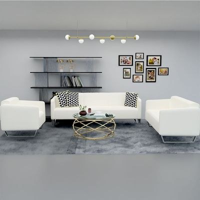 Mahmayi 2850 Single Seater Sofa in White PU Leather with Loop Leg Design - Comfortable Lounge Seat for Living Room, Office, or Bedroom (1-Seater, White, Loop Leg) - Image 5