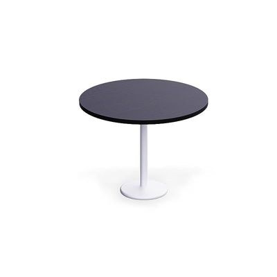 Rodo 500E Black Round Table with white round base - 100cm
