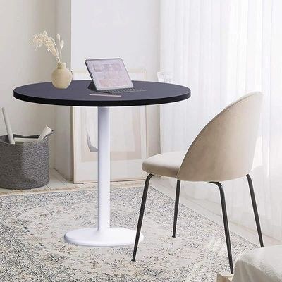 Rodo 500E Black Round Table with white round base - 100cm - Image 5