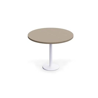 Rodo 500E Linen Round Table with white round base - 100cm