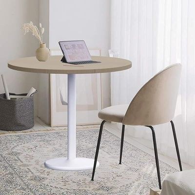 Rodo 500E Linen Round Table with white round base - 100cm - Image 5