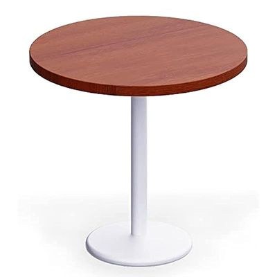 Rodo 500E Apple Cherry Round Table with white round base - 80cm - Image 2