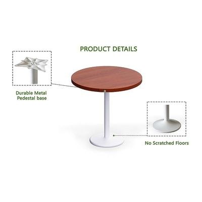 Rodo 500E Apple Cherry Round Table with white round base - 80cm - Image 5