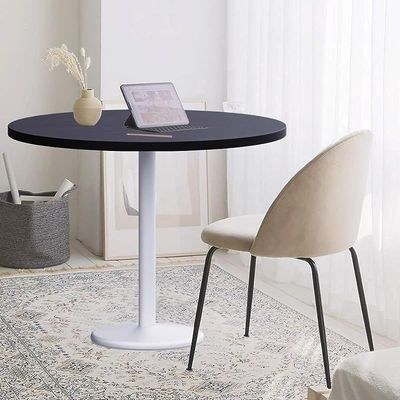 Rodo 500E Black Round Table with white round base - 120cm - Image 5