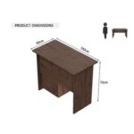 Mahmayi MP1 100x60 Writing Table with Mobile Drawer - Modern Office Desk for Home & Work, Ergonomic Design, Study Desk with Storage, Sturdy Computer Table for Office, Bedroom, Living Room (Brown)