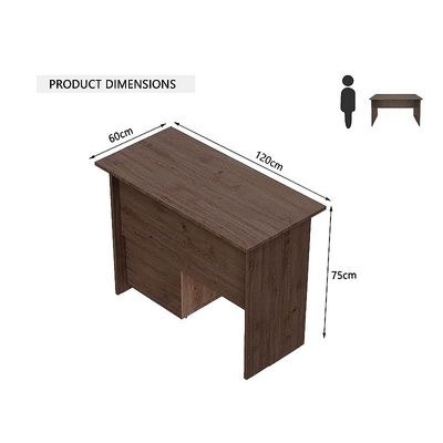 Mahmayi MP1 120x60 Writing Table with Mobile Drawer - Modern Office Desk for Home & Work, Ergonomic Design, Study Desk with Storage, Sturdy Computer Table for Office, Bedroom, Living Room (Brown) - Image 3