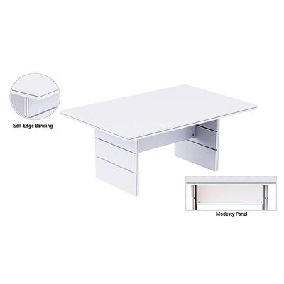Zelda Conference Table | Office Conference cum Meeting Table, White_180cm - Image 3