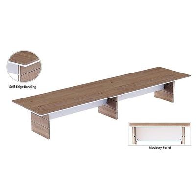 Zelda Conference Table Truffle Brown Davos Oak | Office Conference cum Meeting Table_480cm - Image 3