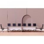 Zelda Conference Table | Office Conference cum Meeting Table, Light Concrete_480cm