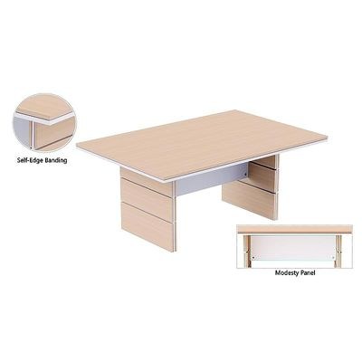 Zelda Conference Table | Office Conference cum Meeting Table, Oak_180cm - Image 3