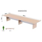 Zelda Conference Table | Office Conference cum Meeting Table, Oak_480cm