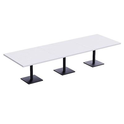 Ristoran 500X500E-360 12 seater Square Base Cafe-Dining-Meeting Table White