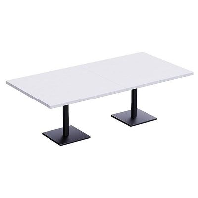 Ristoran 500X500E-240 8 seater Square Base Cafe-Dining-Meeting Table White