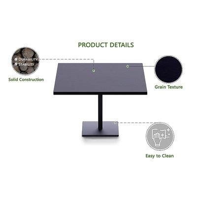Ristoran 500X500E-840 28 seater Square Base Cafe-Dining-Meeting Table Black - Image 3