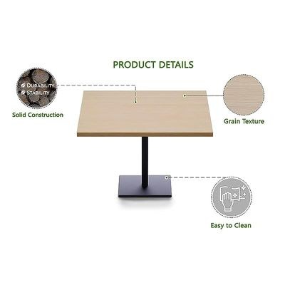 Ristoran 500X500E-120 4 seater Square Base Cafe-Dining-Meeting Table Oak - Image 3