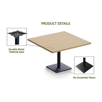 Ristoran 500X500E-480 16 seater Square Base Cafe-Dining-Meeting Table Oak - Image 2
