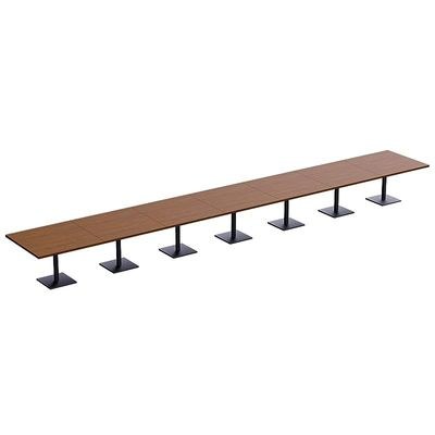 Ristoran 500X500E-840 28 seater Square Base Cafe-Dining-Meeting Table Dark Walnut