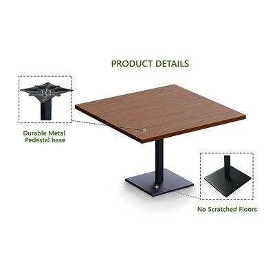 Ristoran 500X500E-840 28 seater Square Base Cafe-Dining-Meeting Table Dark Walnut - Image 2
