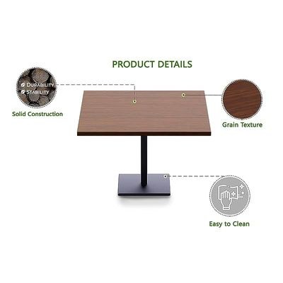 Ristoran 500X500E-120 4 seater Square Base Cafe-Dining-Meeting Table Dark Walnut - Image 3