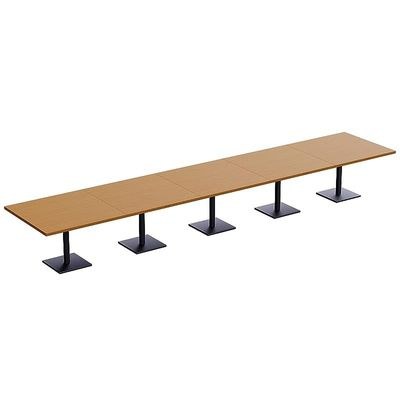 Ristoran 500X500E-600 20 seater Square Base Cafe-Dining-Meeting Table Light Walnut