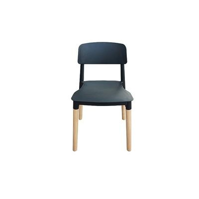 Mahmayi TJ HYL-088 Wooden Legs with Plastic moulded Dining Chair Black - Image 4