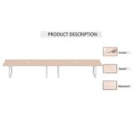 Mahmayi Vorm 136-36 Modern Conference-Meeting Table for Office, Home, & Restaurant - Loop Legs, Wire Management, Versatile Design, Easy Assembly, Enhances Wellness & Collaboration(8 Seater, Oak)