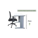 Stazion 1210 Modern Office Desk White with Drawers