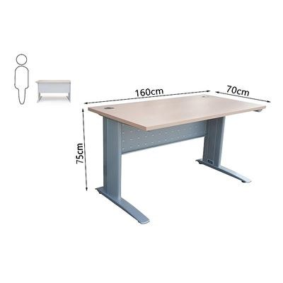 Stazion 1410 Modern Office Desk Oak with Drawers - Image 5