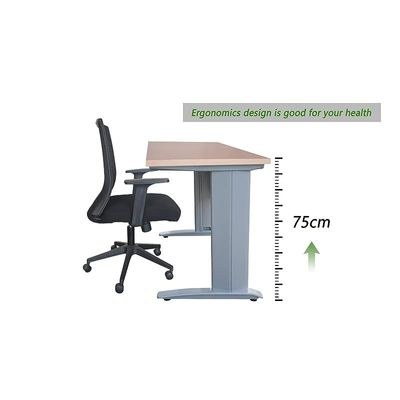 Stazion 1410 Modern Office Desk Oak with Drawers - Image 4