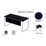 Mahmayi Vorm 136-14 U-Shaped Conference Meeting Table for Office, School, or Classroom, Large 12 Person Capacity with Elegant Design and Durability, Ideal for Meetings, Events, Seminars, and Collaborative Workspaces (12 Seater, Black)