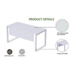 Mahmayi Vorm 136-14 U-Shaped Conference Meeting Table for Office, School, or Classroom, Large 12 Person Capacity with Elegant Design and Durability, Ideal for Meetings, Events, Seminars, and Collaborative Workspaces (12 Seater, White)