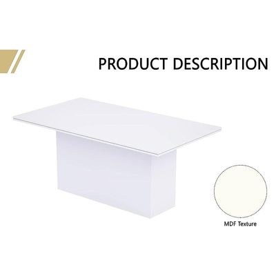 Ultra Finished Conference Table for Office, Office Meeting Table, Conference Room Table - White, 240CM - Image 4