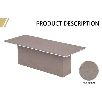 Simplistic Conference Meeting Table for Office, Office Meeting Table, Conference Room Table - Light Concrete, 240CM - Image 4