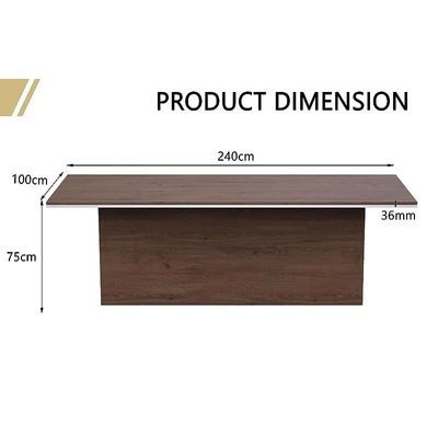 New Looking Conference Table for Office, Meeting Room Table, Conference Room Table - Truffle Davos Oak, 240CM - Image 3