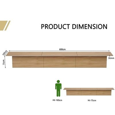 Modernistic Conference Table for Office, Office Meeting Table, Conference Room Table - Coco Bolo, 600CM - Image 3