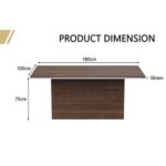 Modern Conference Table, Office Conference Meeting Table, Conference Table - Truffle Davos Oak, 180CM