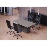 Modern Conference Table for Office, Meeting Room Table, Conference Room Table - Anthracite Linen, 180CM