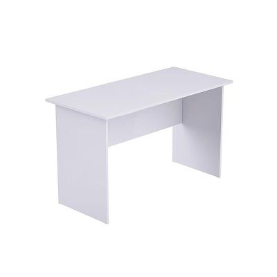 Study Writing Desk, MP1 140x80 Writing Table Without Drawers, Modern Home Office Desks for Student Study Laptop PC - White - Image 5
