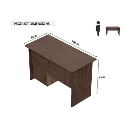 Mahmayi MP1 160x80 Writing Table with Mobile Drawer - Modern Office Desk for Home & Work, Ergonomic Design, Study Desk with Storage, Sturdy Computer Table for Office, Bedroom, Living Room (Brown) - Image 3
