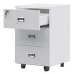 Stazion 3 Drawer Mobile Storage Unit Premium White