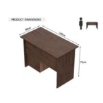 Mahmayi MP1 140x80 Writing Table with Mobile Drawer - Modern Office Desk for Home & Work, Ergonomic Design, Study Desk with Storage, Sturdy Computer Table for Office, Bedroom, Living Room (Brown)
