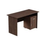 Mahmayi MP1 140x80 Writing Table with Mobile Drawer - Modern Office Desk for Home & Work, Ergonomic Design, Study Desk with Storage, Sturdy Computer Table for Office, Bedroom, Living Room (Brown)