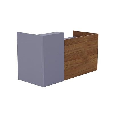 REC-2 Designer Reception Desk For Office Space, Front Office Desk (Natural Dijon Walnut-Dust Grey) - Image 3