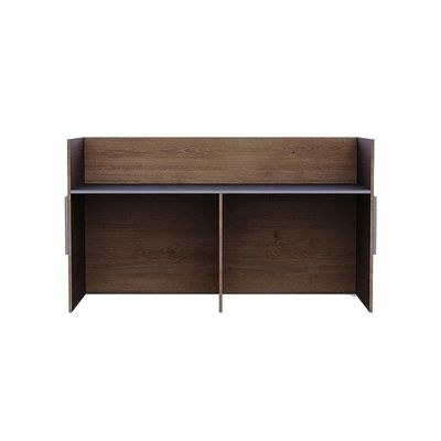 REC-1 Reception Desk For Front Office Desk, Premium Quality Office Reception Desk (Truffle Davos Oak-Dust Grey) - Image 4