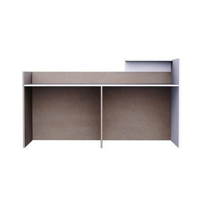 REC-2 Designer Reception Desk For Office Space, Front Office Desk (Light Concrete-White) - Image 3